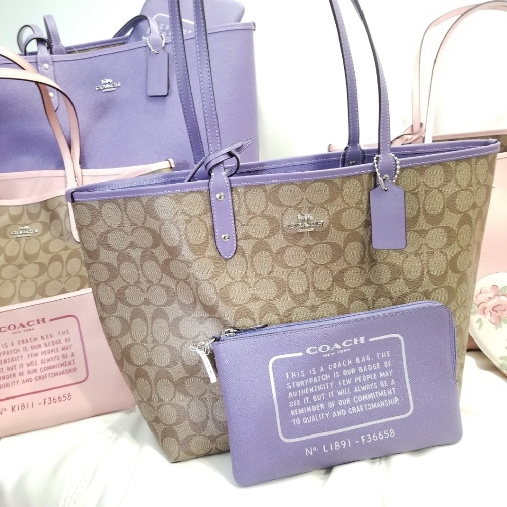 🚫SOLD🚫NWT COACH SIGNATURE CITY TOTE REVERSIBLE - Picture 3 of 8